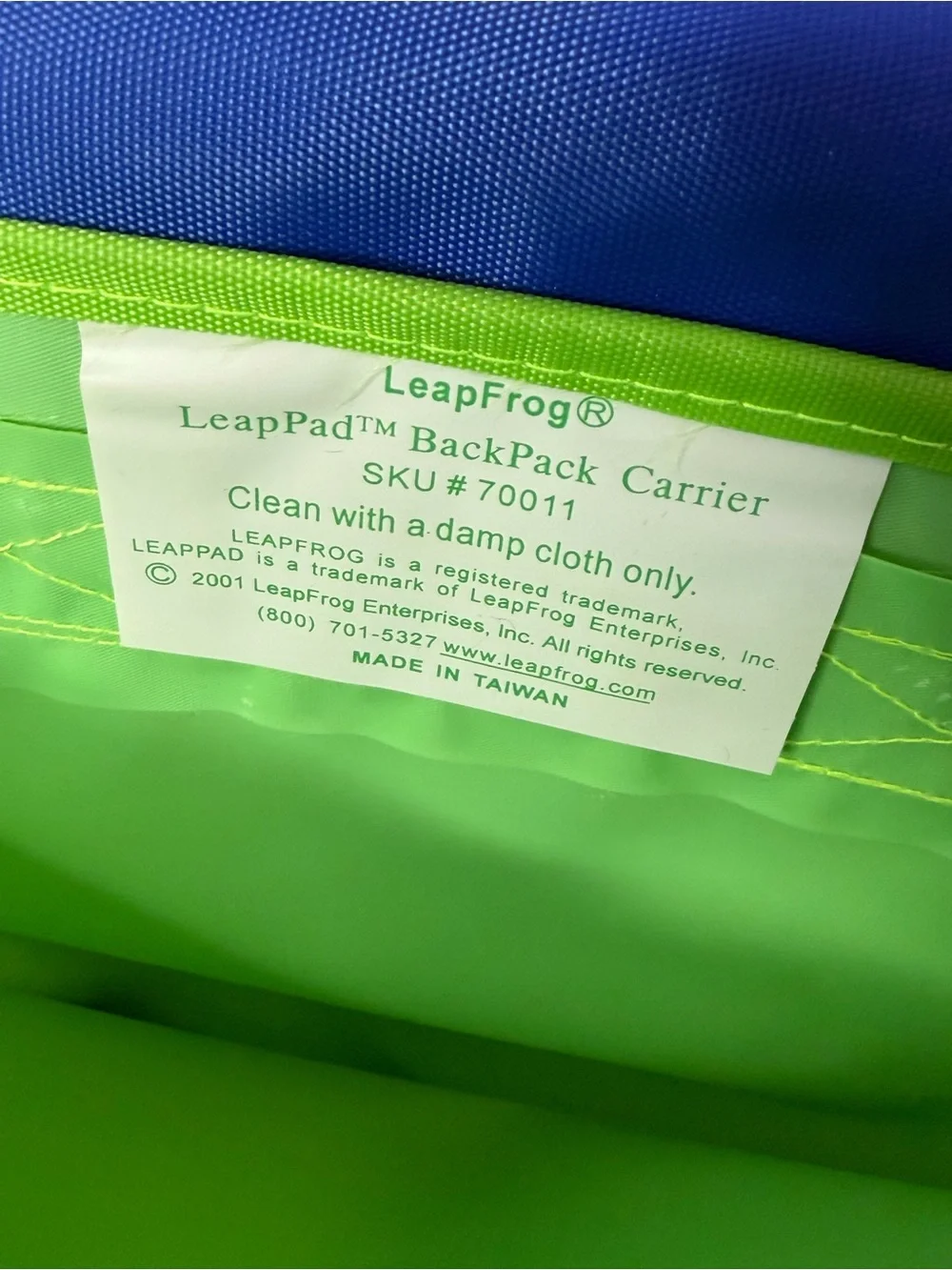 Leapfrog LeapPad Learning Game System Console Model 57-000-01 w/backpack TESTED